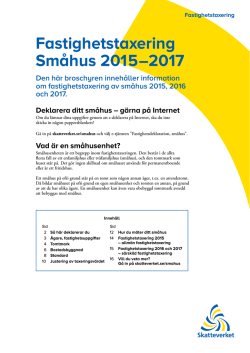 Fastighetstaxering Sm&aring;hus 2015&ndash;2017