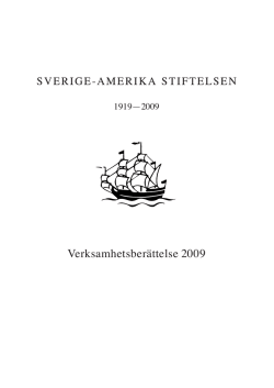 VB 2009 - Sverige-Amerika Stiftelsen