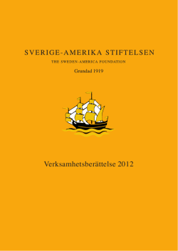 VB 2012 - Sverige-Amerika Stiftelsen
