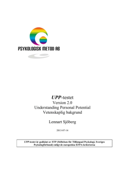 UPP-testet - Psykologisk metod