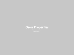 Bolagspresentation Oscar Properties 2014-02-04