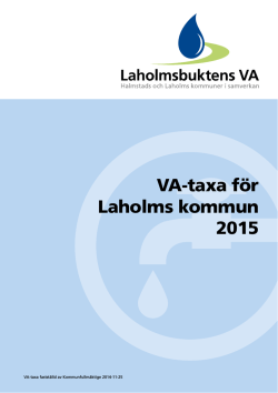 VA-taxa Laholm 2015