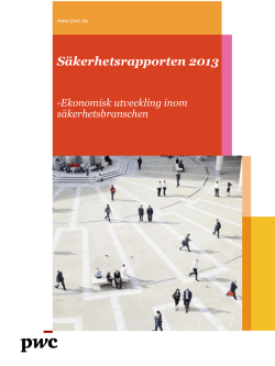 Säkerhetsrapporten 2013