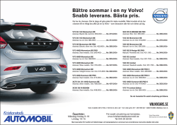 Bättre sommar i en ny Volvo!