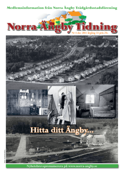 Tidning 4 2011 - Norra Ängby Trädgårdsstadsförening