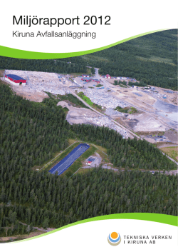 Miljörapport Kiruna avfallsanläggning 2012