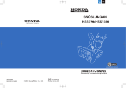 SNÖSLUNGAN HSS970/HSS1380
