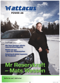 Mr Reservkraft – Mats Wessén