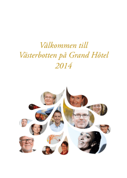 Välkommen till Västerbotten på Grand Hôtel 2014