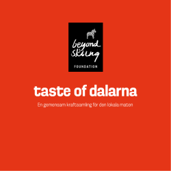 taste of dalarna - Skid
