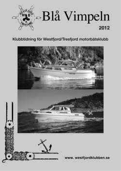 Blå Vimpeln 2012 - Westfjord Tresfjord Motorbåtsklubb