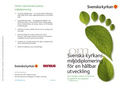 Svenska kyrkans miljödiplomering för en hållbar utveckling