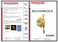 BALANSBLOCK - Bengtssons Tools