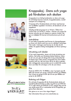 Kroppsskoj - Dans och yoga på förskolan och skolan