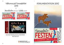 Dokumentation av Tornedalsfesten som pdf