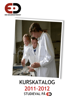 KURSKATALOG 2011-2012 - Erik Dahlbergsgymnasiet