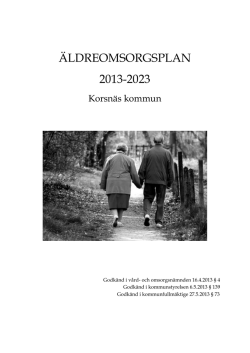 Äldreomsorgsplan för Korsnäs kommun 2013