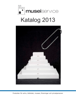 Katalog 2013 - Museiservice