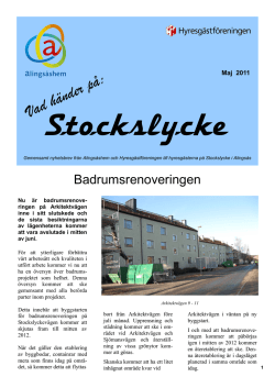 Stockslycke info maj 2011
