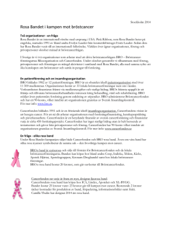 Två organisationer – en fråga - Bröstcancerföreningarnas