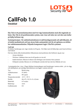 EkoTek Datablad CalFob1.0