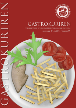 GASTROKURIREN - Svensk Gastroenterologisk Förening