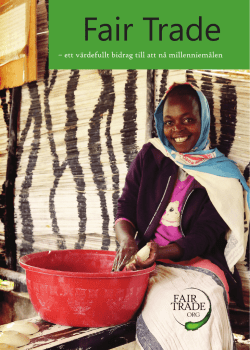 Fair Trade och millenniemålen - Organisationen Fair Trade