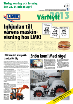 13/1 - LMK Markvårdsmaskiner AB