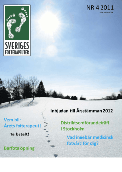 NR 4 2011 - Sveriges Fotterapeuter