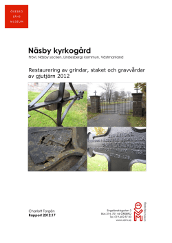 Rapport 2012-17 Restaurering av grindar, staket och gravvårdar i