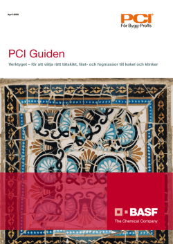 PCI Guiden - Scandi Kakel AB
