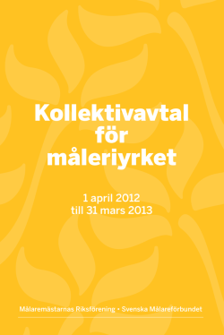 Kollektivavtal för måleriyrket