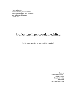 Professionell personalutveckling