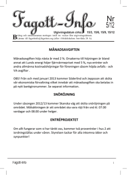 Fagott-Info nr 5 -2012