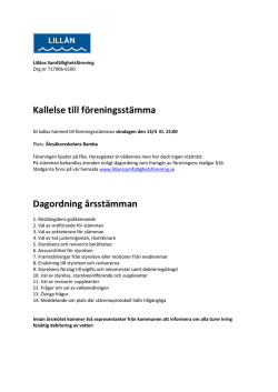 Verksamhetsberättelse(pdf) - Lillåns Samfällighetsförening