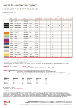 ColorCore ® lager och leveransprogram PDF