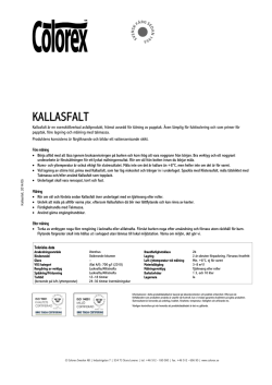 KALLASFALT - Colorex Sweden AB