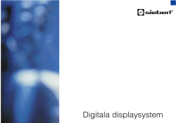 Digitala displaysystem - Siebert Industrieelektronik GmbH