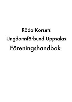 Uppsalas Föreningshandbok - Röda Korsets Ungdomsförbund