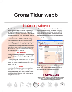 Crona Tidur webb