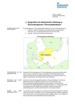 Geografisk och administrativ indelning av Öresundsregionen i