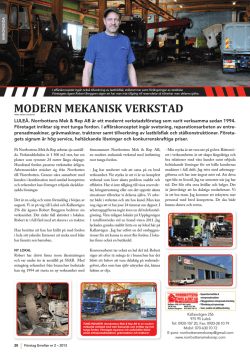 Läs artikeln (öppnas som PDF) - Norrbottens Mek & Rep i Luleå