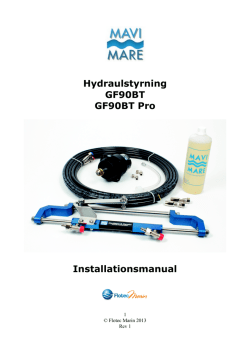 Hydraulstyrning GF90BT GF90BT Pro