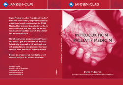 INTRODUKTION I PALLIATIV MEDICIN - Janssen