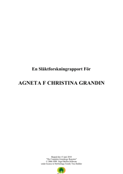 Agneta Grandins släktrappor