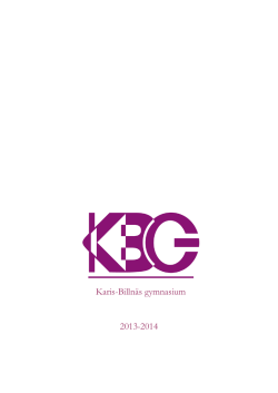 KBG arsberattelse 2013-14 - Karis