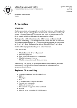 Arbetsplan Farsta Grundskola (242 kB, pdf)