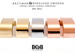 B&B_Produktkatalog_DEC2014 - B&B Sweden, Bäccman & Berglund