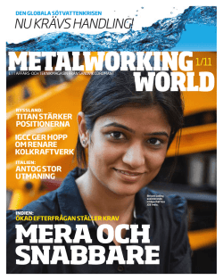 Metalworking World 1/2011