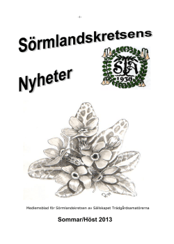 Kretstidning Sommar Höst 2013 (pdf-fil)
